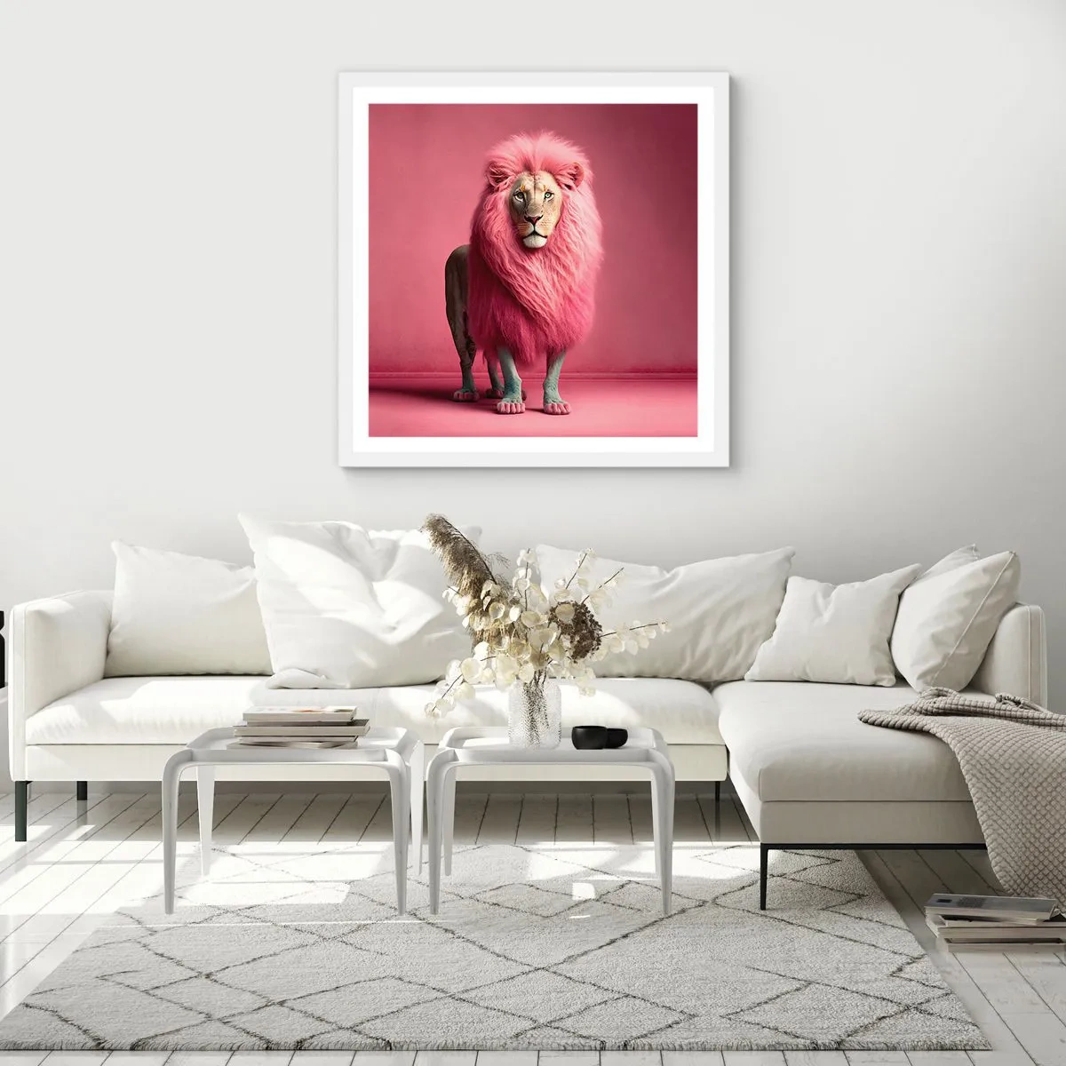 Poster in cornice bianca - E non mette più paura - 60x60 cm