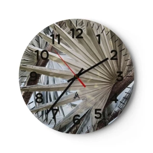 Orologio da parete - Orologio in Vetro - Ventagli dei tropici - 30x30 cm