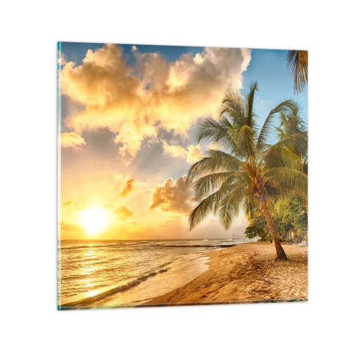 Quadro su vetro - Estate perpetua, vacanze per sempre - 30x30 cm