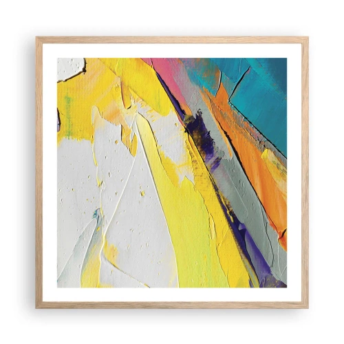 Poster in cornice rovere chiaro - Anatomia della luce - 60x60 cm