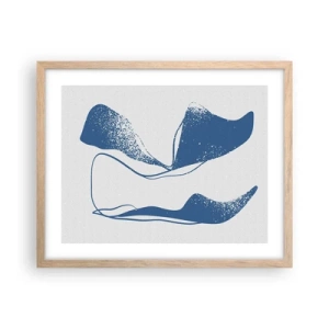 Poster in cornice rovere chiaro - Astrazione alata - 50x40 cm