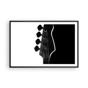 Poster in cornice nera - Silenzio rock - 91x61 cm