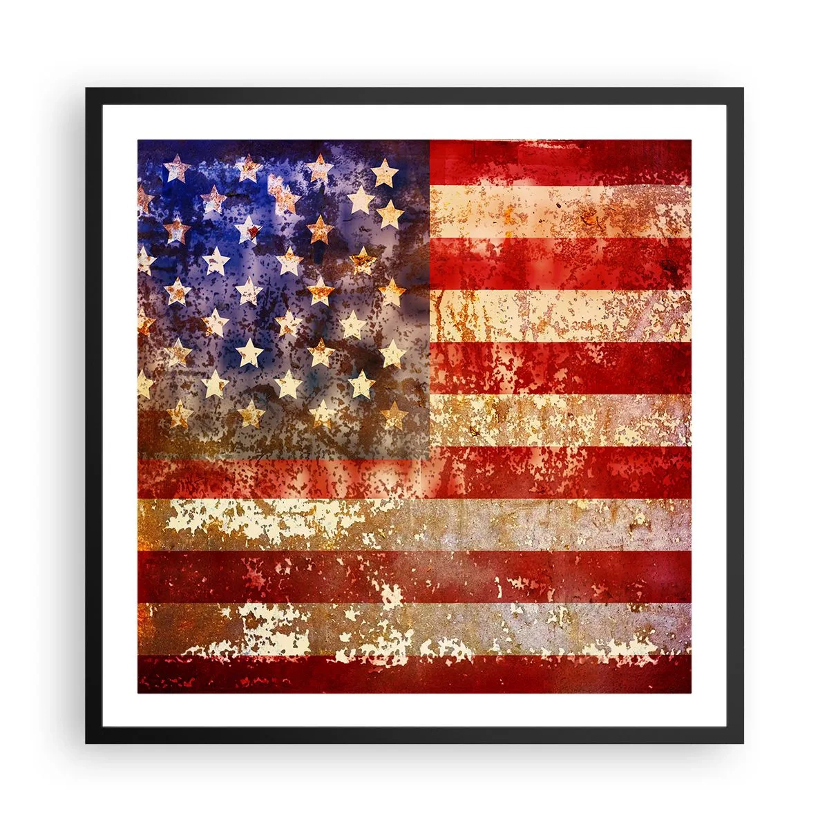 Poster in cornice nera - L'attimo non passa - 60x60 cm