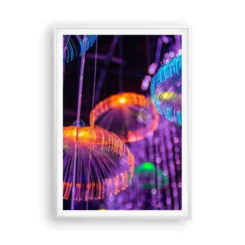 Poster in cornice bianca - Fontane di luce - 70x100 cm