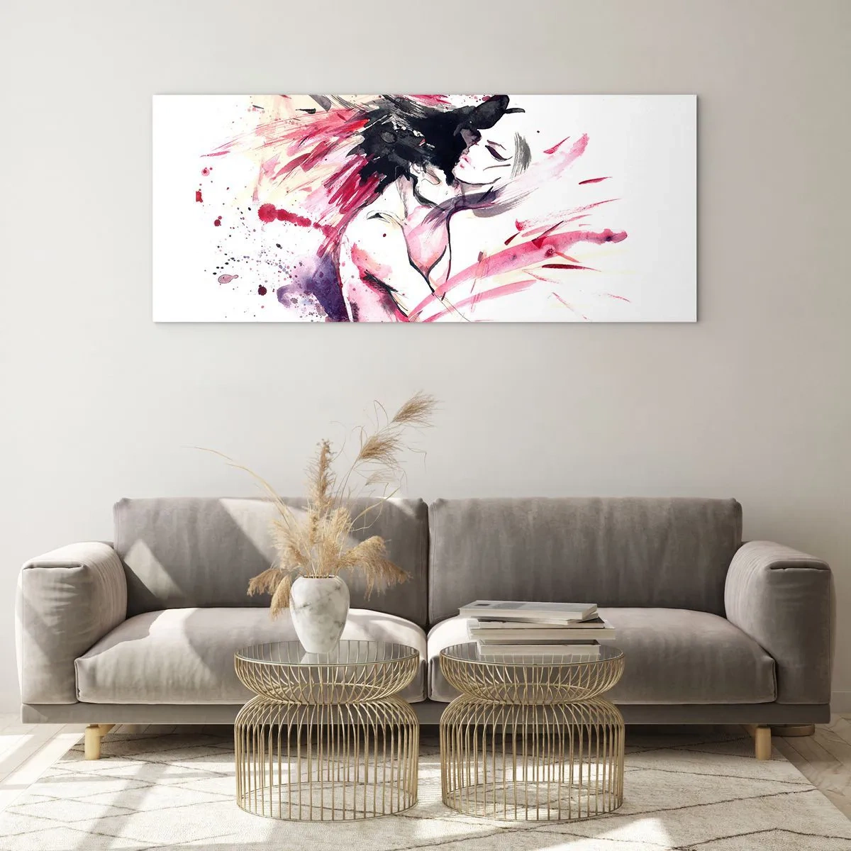 Quadro su vetro - La pienezza dell'amore - 90x30 cm