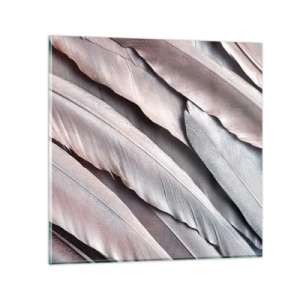 Quadro su vetro - Argento rosato - 30x30 cm