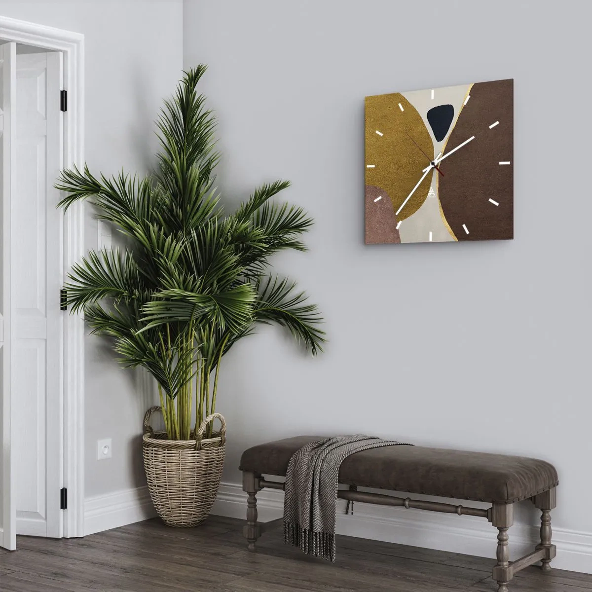 Orologio da parete - Orologio in Vetro - Astrazione: un luogo nello spazio - 40x40 cm