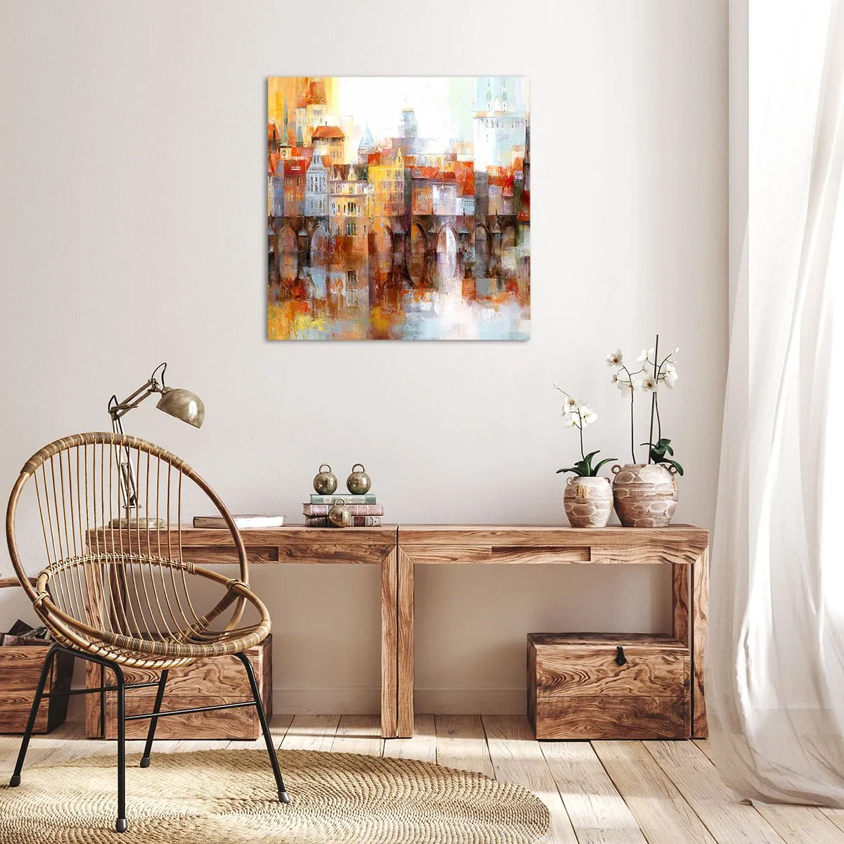 Quadro su tela - Stampe su Tela - Anche sotto il ponte è bello - 40x40 cm