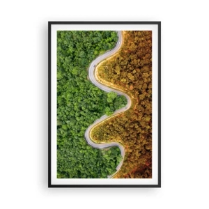 Poster in cornice nera - Confine e separazione - 61x91 cm