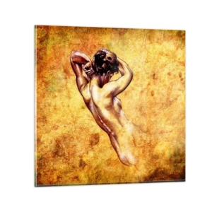 Quadro su vetro - Nuda, ma sempre misteriosa - 70x70 cm