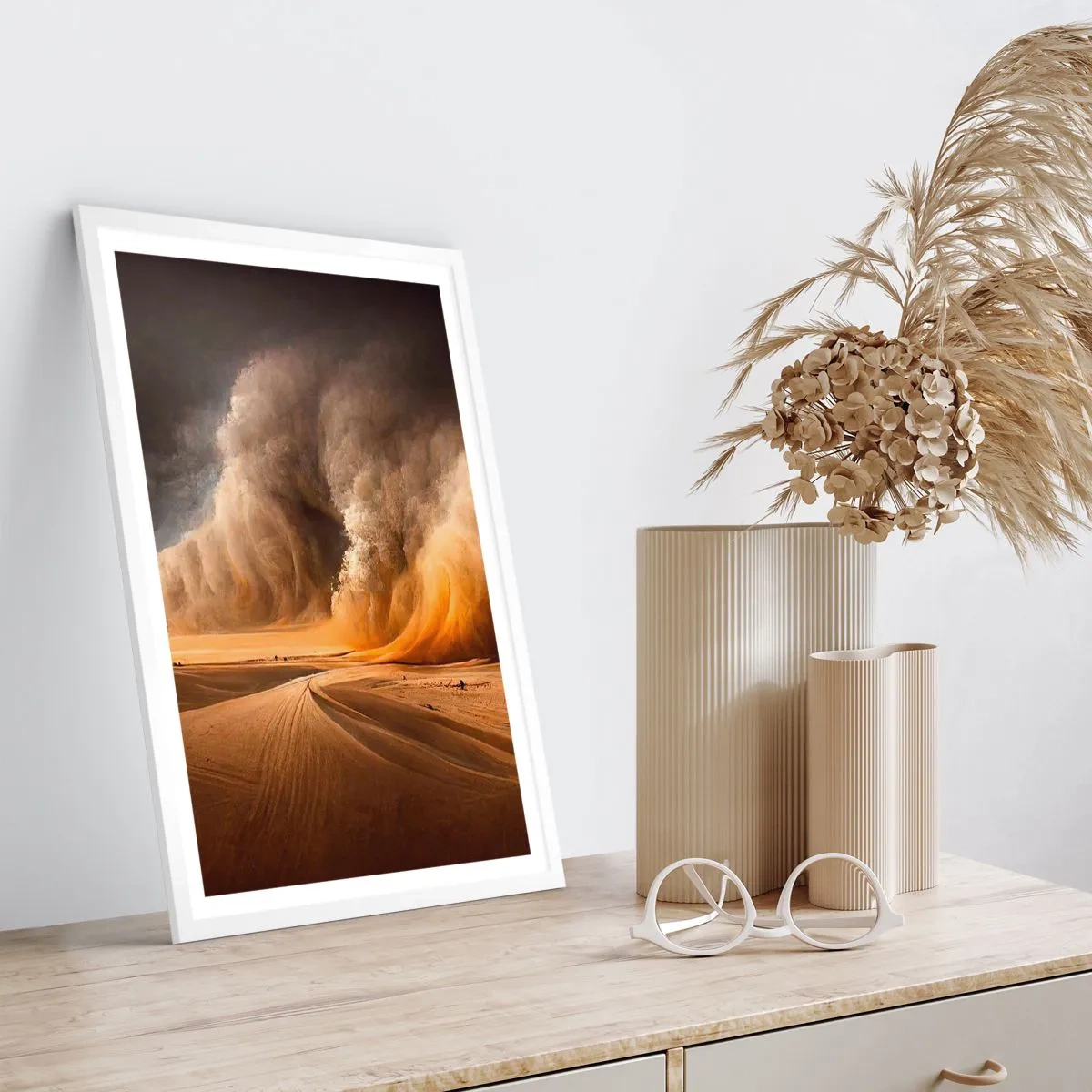 Poster in cornice bianca - L'ira del deserto - 30x40 cm