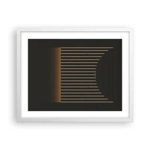 Poster in cornice bianca - Esaminare l'oscurità - 50x40 cm
