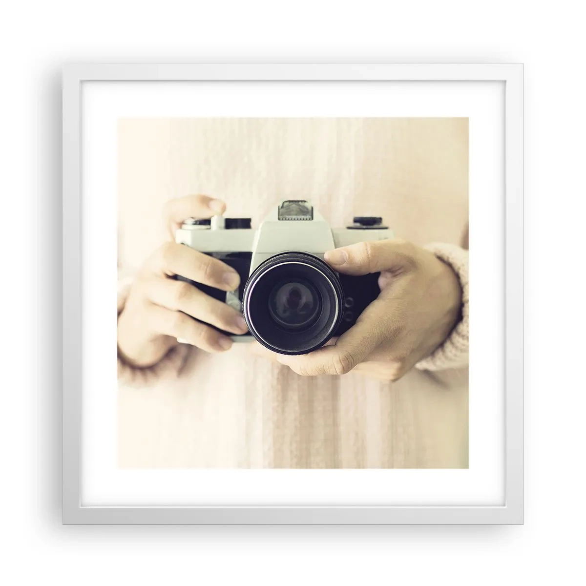 Poster in cornice bianca - Per vedere meglio... - 40x40 cm