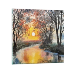 Quadro su vetro - Atmosfera autunnale - 30x30 cm