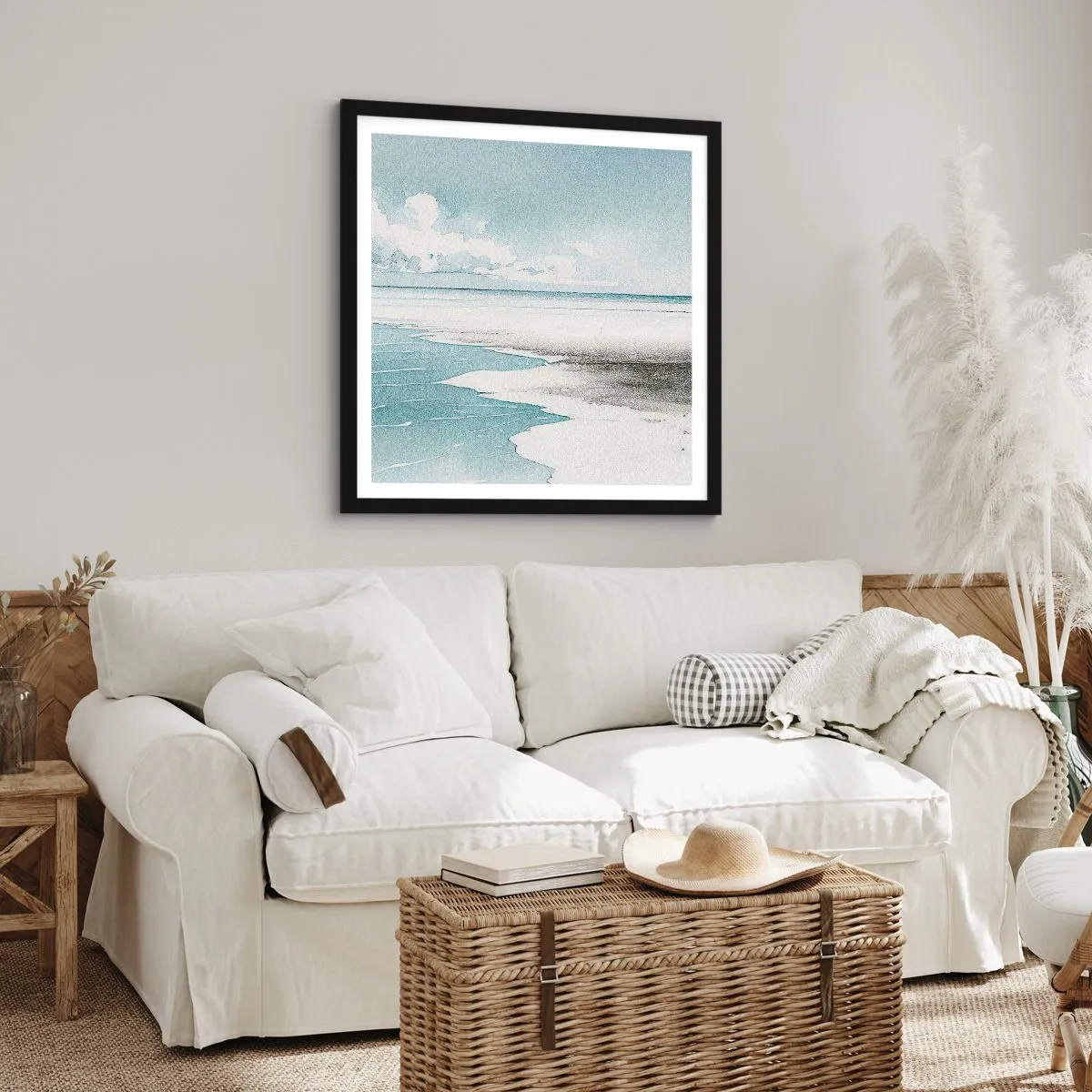 Poster in cornice nera - Marea dolce - 30x30 cm