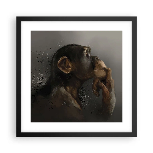 Poster in cornice nera - Sicuramente un pensatore - 40x40 cm