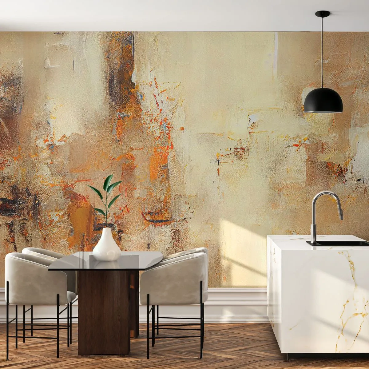 Fotomurali Premium Sand - L'anima dell'ambra - Astrazione, Pezzo, Minimalismo - 250x175 cm