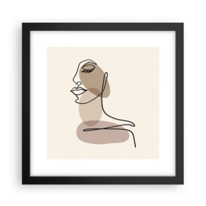 Poster in cornice nera - La linea sicura della bellezza - 30x30 cm