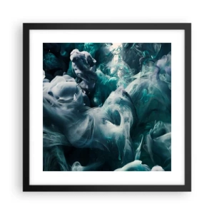 Poster in cornice nera - Il movimento dei colori - 40x40 cm