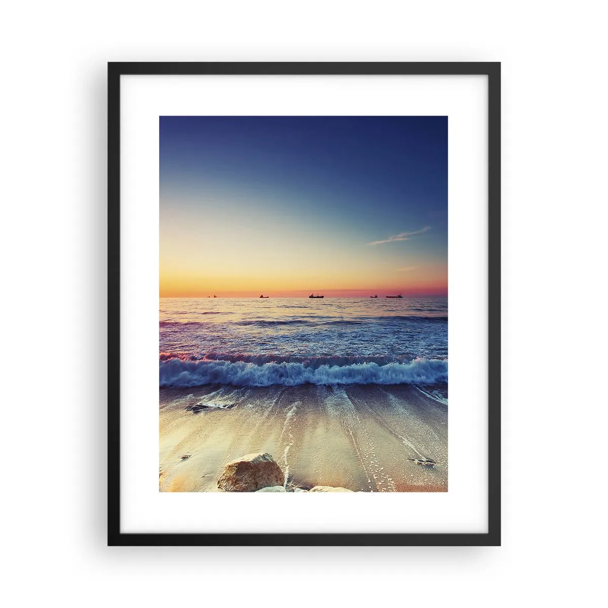 Poster in cornice nera - Cosa c'è dietro l'orizzonte? - 40x50 cm