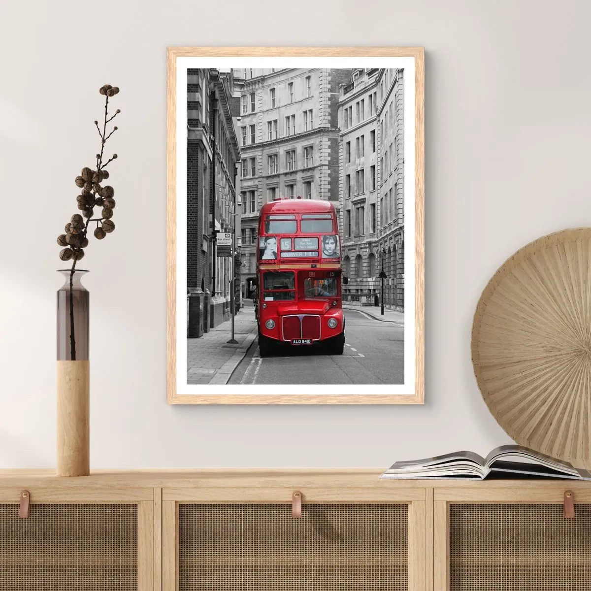 Poster in cornice rovere chiaro - Il quotidiano non deve essere grigio - 30x40 cm