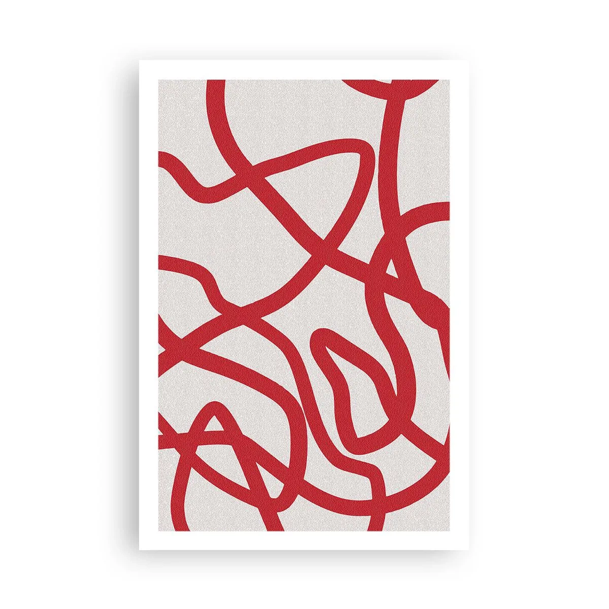 Poster - Rosso su bianco - 61x91 cm