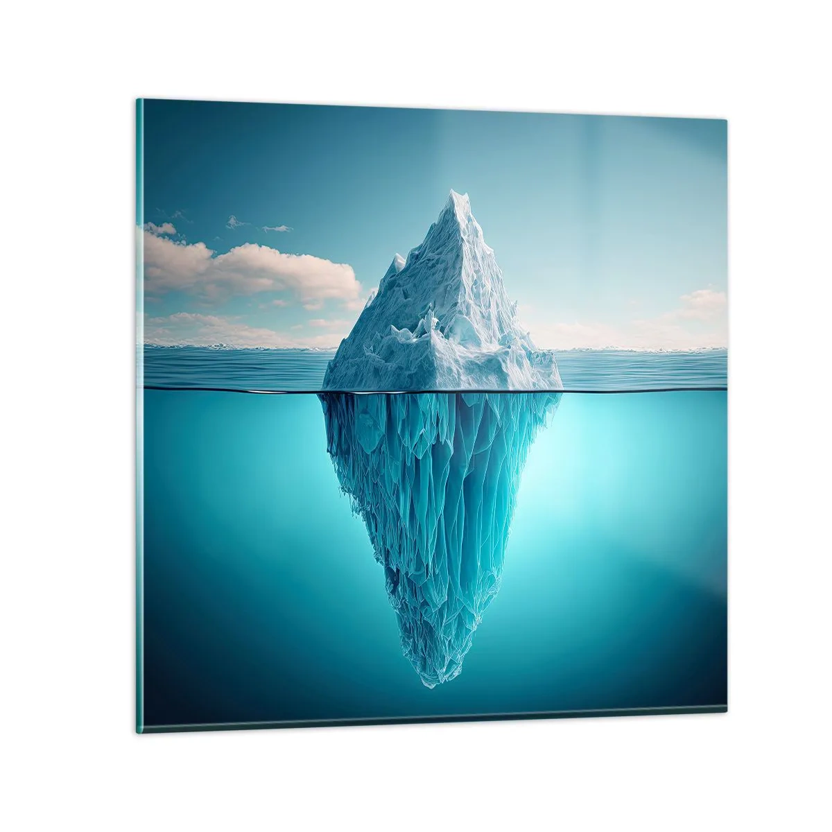 Quadro su vetro - Il re del ghiaccio - 60x60 cm