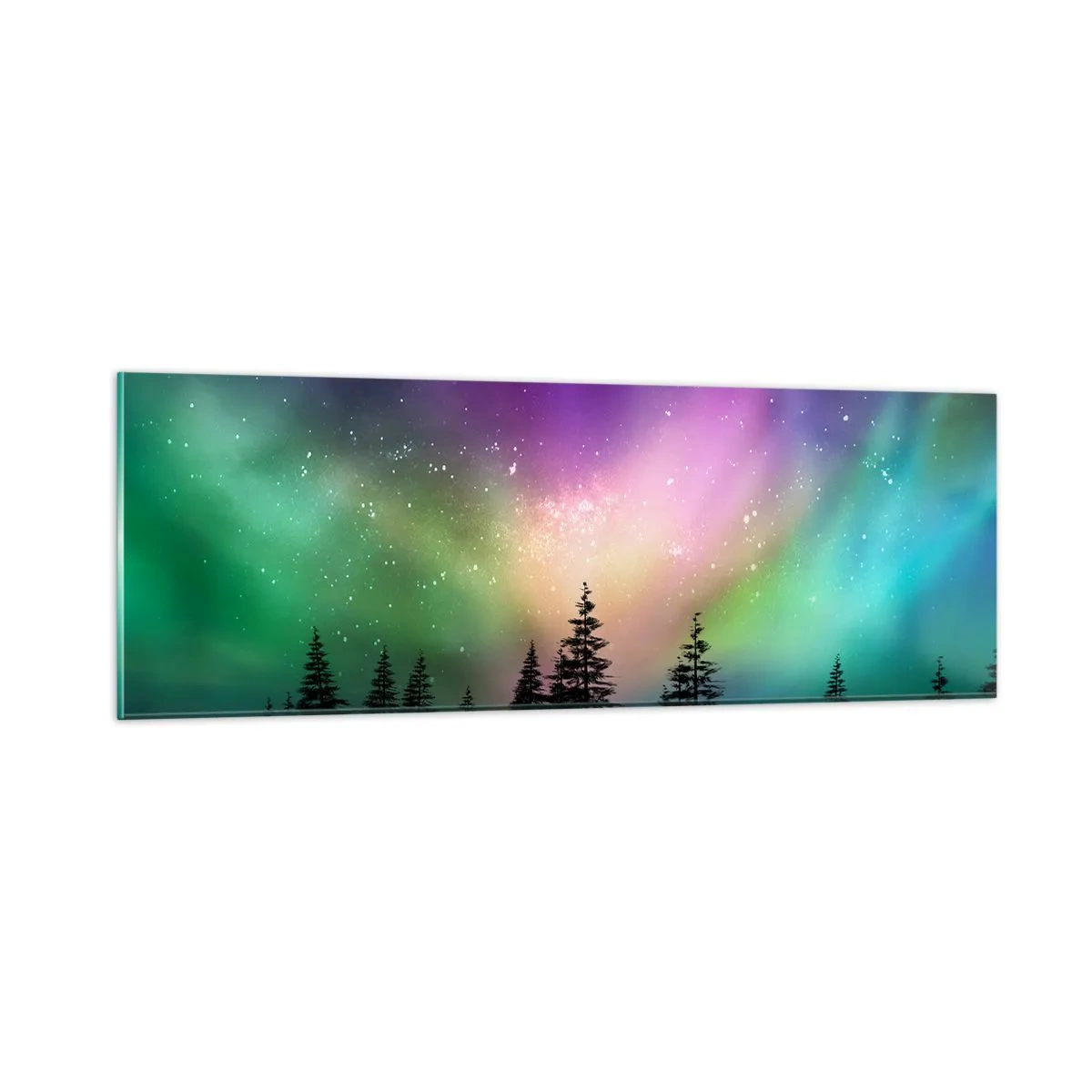 Quadro su vetro - Magia bianca - 90x30 cm