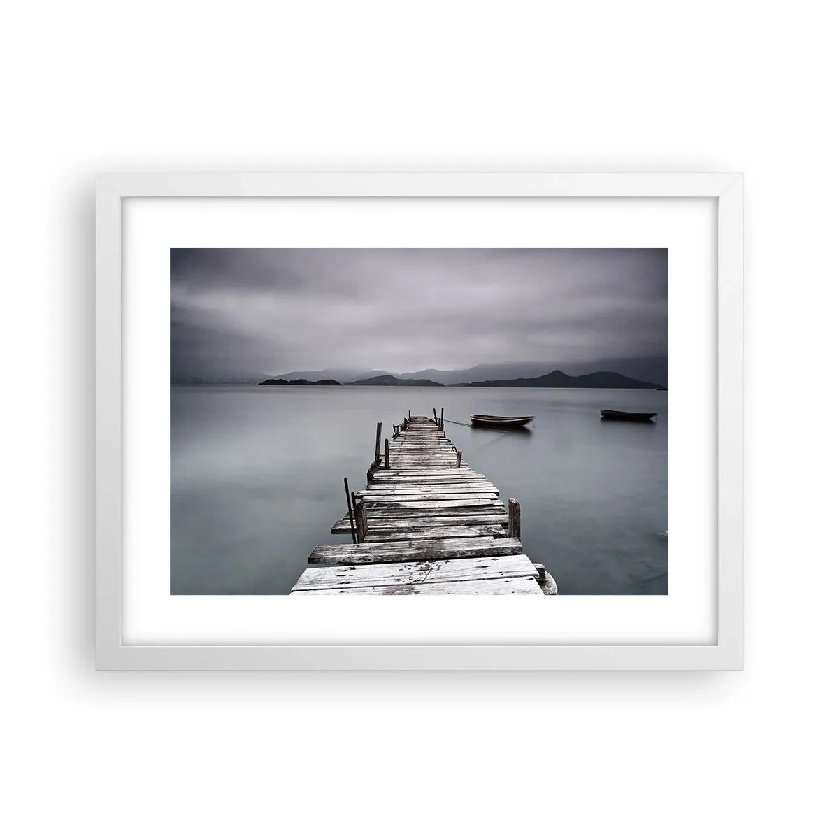 Poster in cornice bianca - Domani puoi partire - 40x30 cm