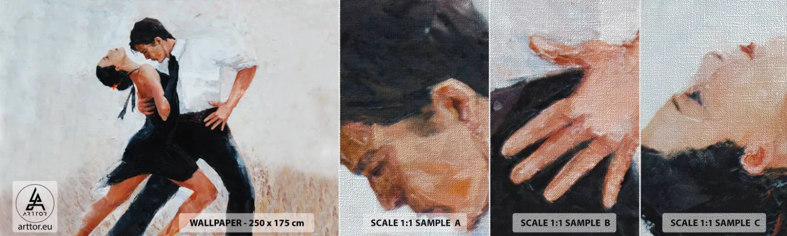 Campione di Fotomurale Premium Canvas - Il tango dei miei sogni - Astrazione, Danza, Tango - 100x30 cm