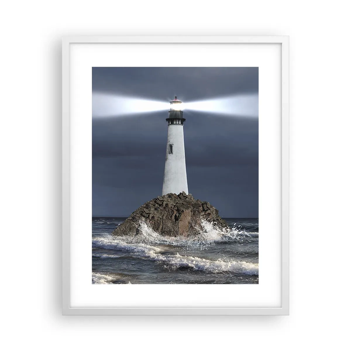 Poster in cornice bianca - Qui...qui... qui! - 40x50 cm