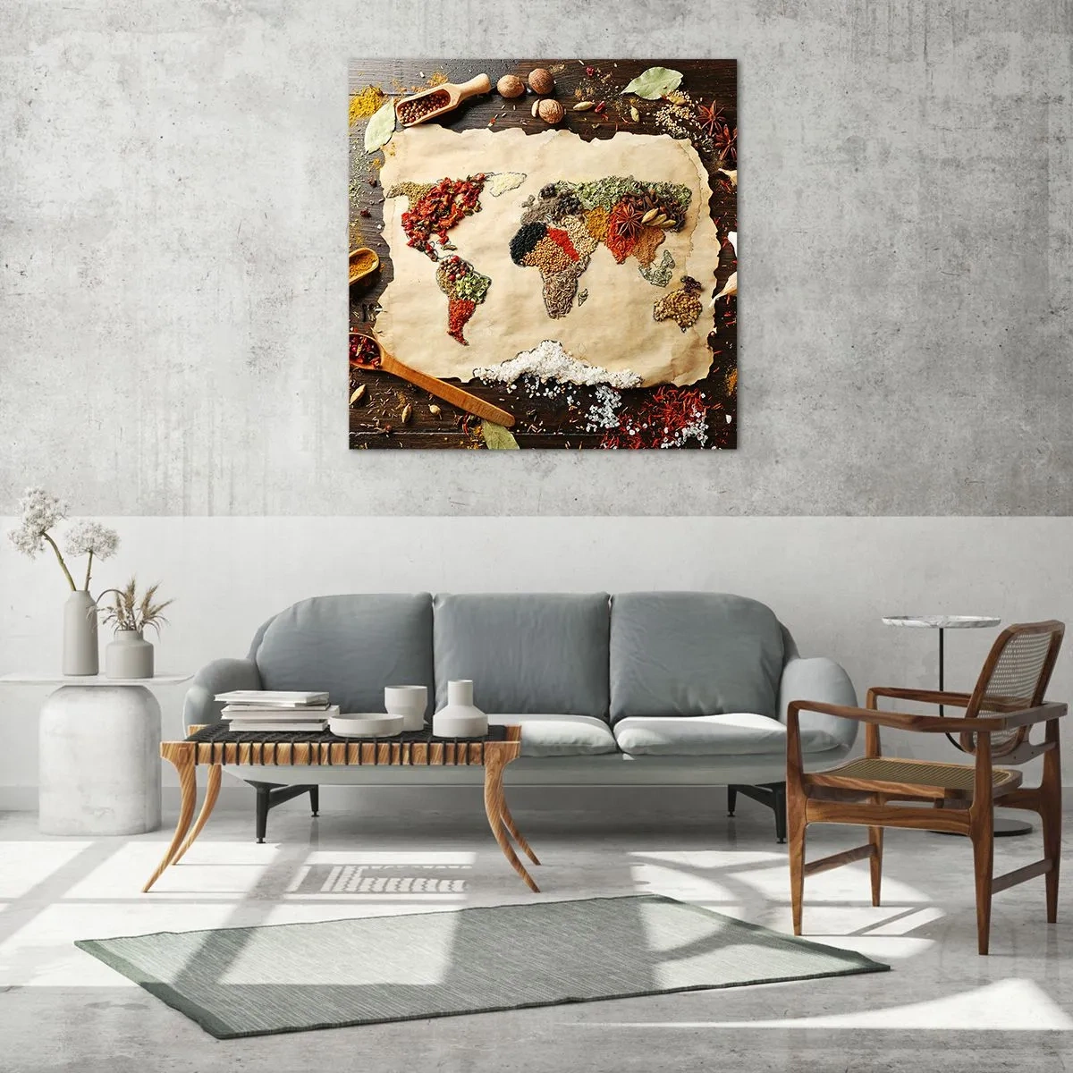 Quadro su vetro - Tutti i gusti del mondo - 70x70 cm