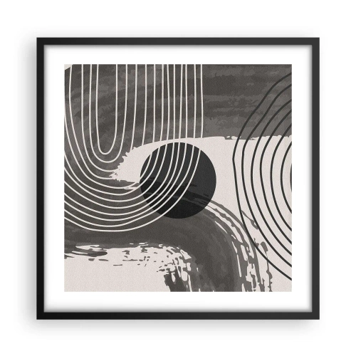 Poster in cornice nera - L'ovale vittorioso - 50x50 cm