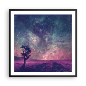 Poster in cornice nera - Sotto un cielo magico - 60x60 cm