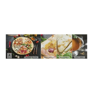 Campione di Fotomurale Premium Canvas - Ventaglio di gusti - Gastronomia, Pizza, Italia - 100x30 cm