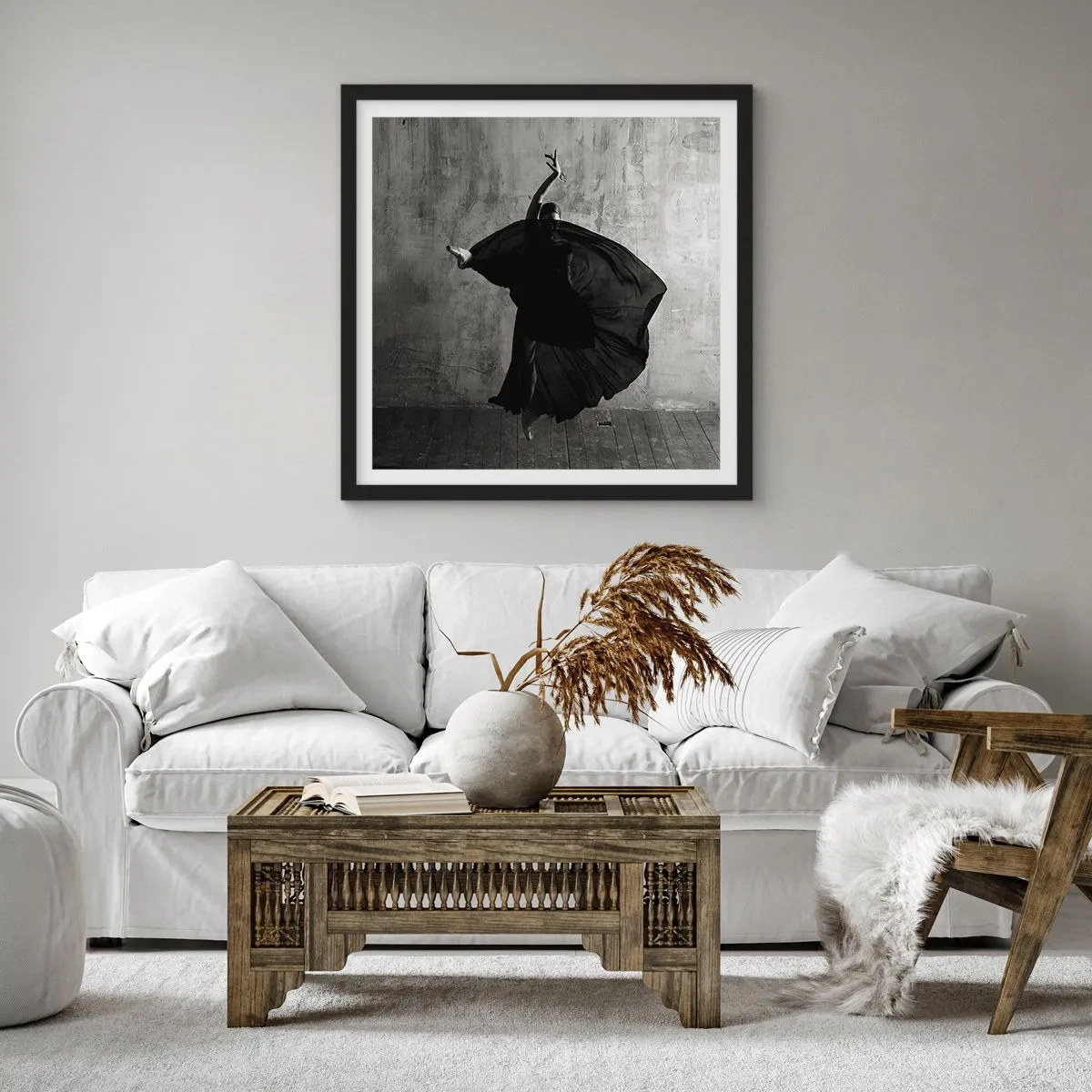 Poster in cornice nera - Fasce piene di passione - 50x50 cm