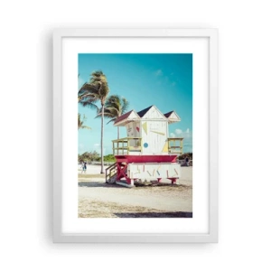 Poster in cornice bianca - Ti aspetta una bella giornata - 30x40 cm