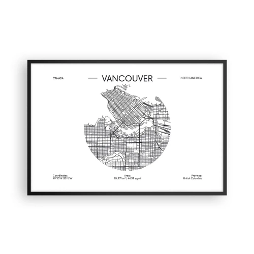 Poster in cornice nera - Anatomia Vancouver - 91x61 cm