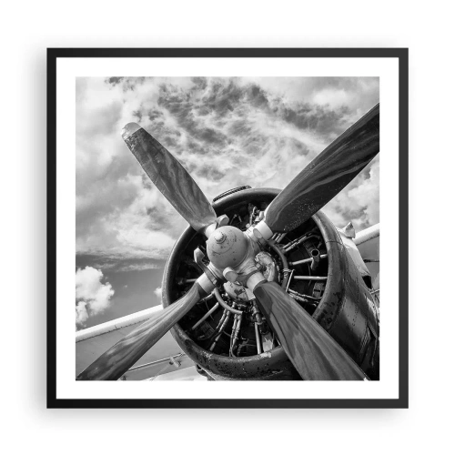 Poster in cornice nera - Il dominatore dell'aria - 60x60 cm