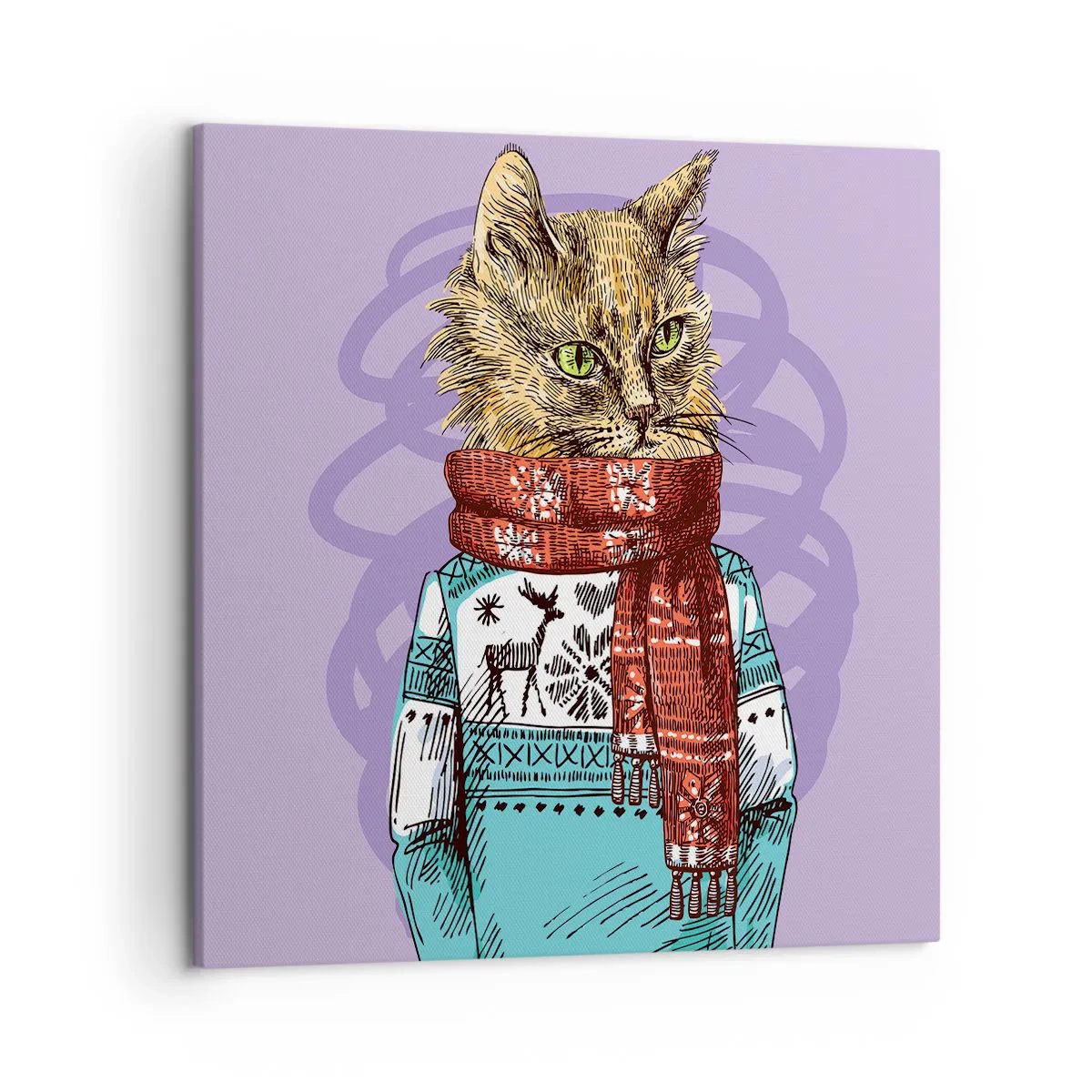 Quadro su tela - Stampe su Tela - Un gatto non solo con gli stivali - 50x50 cm