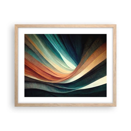 Poster in cornice rovere chiaro - Intessuto di colore - 50x40 cm