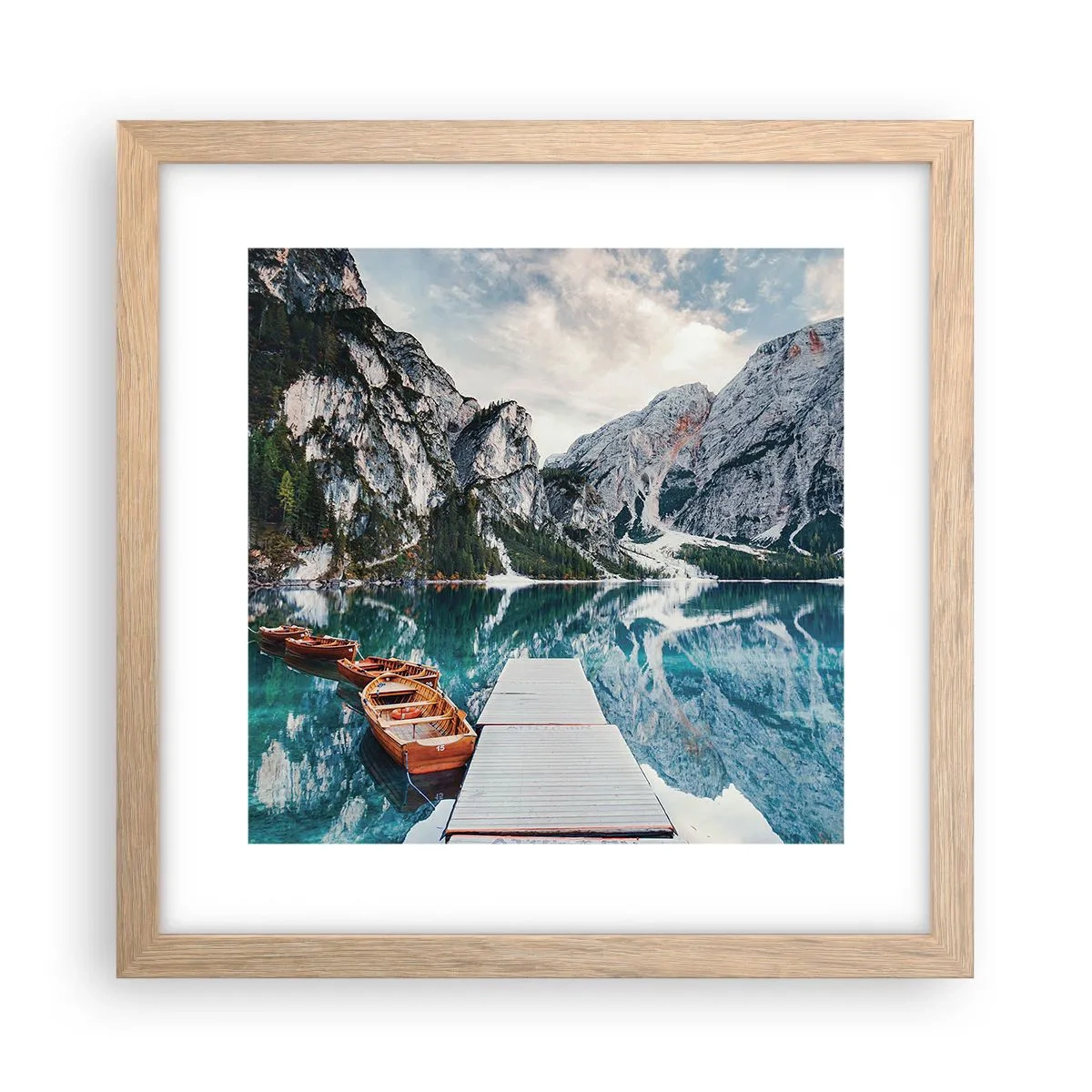 Poster in cornice rovere chiaro - Ti mostriamo la bellezza - 30x30 cm