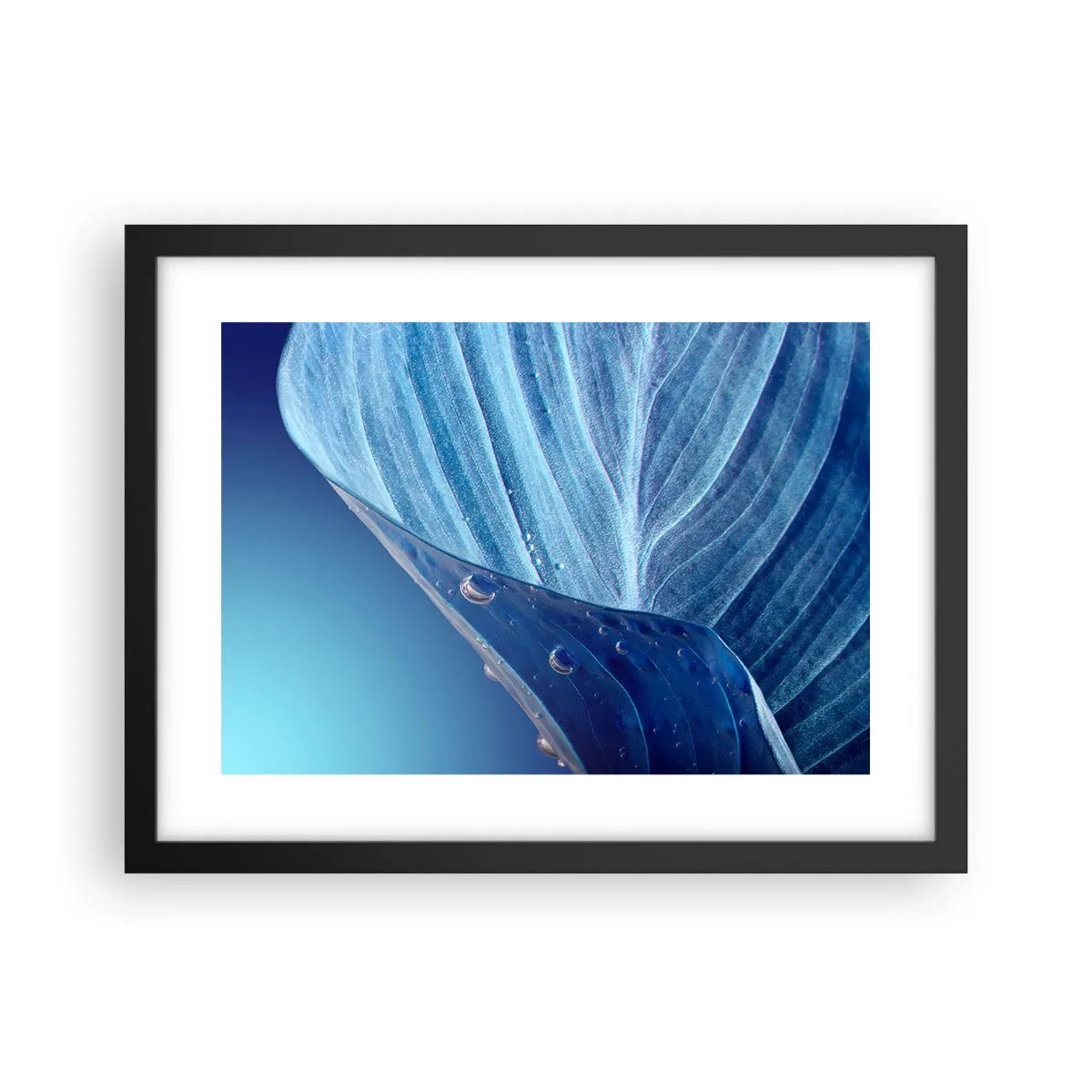 Poster in cornice nera - Gocce di blu nascoste - 40x30 cm