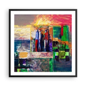 Poster in cornice nera - Relazioni ed emozioni - 60x60 cm