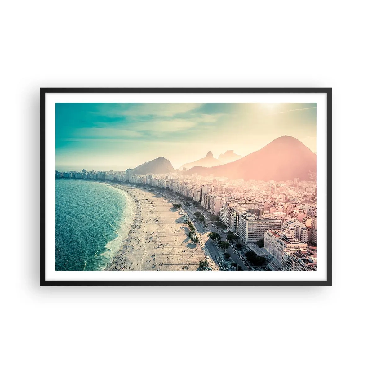 Poster in cornice nera - Vacanze senza fine a Rio - 91x61 cm