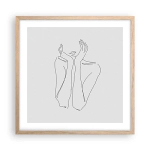 Poster in cornice rovere chiaro - Quello che sognano le ragazze - 50x50 cm