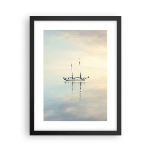 Poster in cornice nera - Silenzio in mare - 30x40 cm