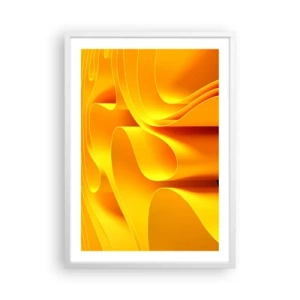 Poster in cornice bianca - Come onde di sole - 50x70 cm