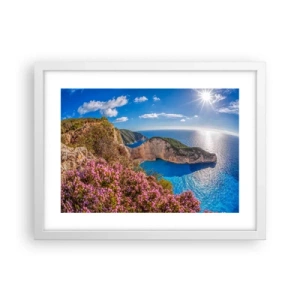 Poster in cornice bianca - Le mie grosse vacanze greche - 40x30 cm