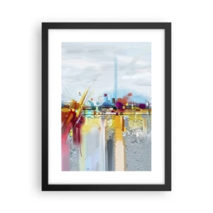 Poster in cornice nera - Il ponte della gioia sul fiume della vita - 30x40 cm